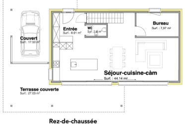 A vendre 1 villa contemporaine à 2 kilomètres du centre de Fribourg